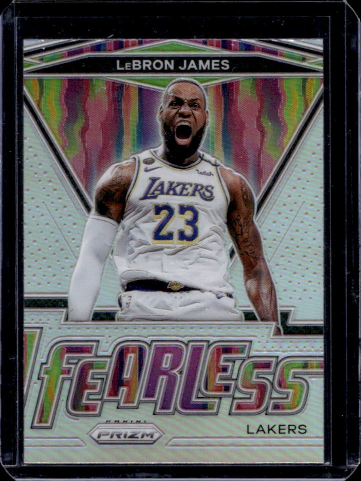 2020-21 Panini Prizm LeBron James Fearless Prizm Silver #6 Lakers