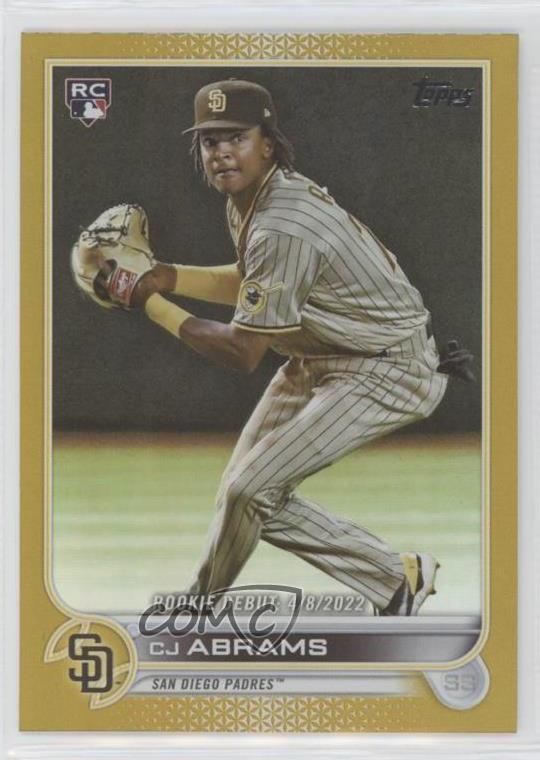 2022 Topps Update Rookie Debut Gold Foil CJ Abrams #US327 0rv8