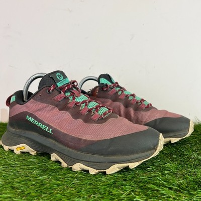 Merrell Stiefel Größe 5,5 Damen Burgunderrot Moab Speed Mid Top Wandern Wanderschuhe