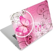 Pink Butterfly 11.6 13 13.3 14 15 15.6 inches Netbook Laptop Skin Sticker Cover