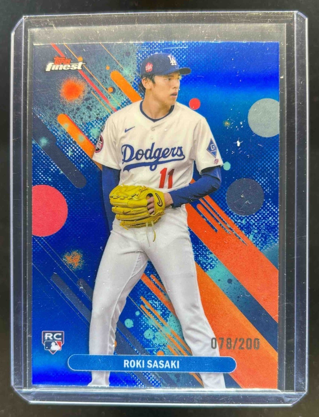 2025 Finest Roki Sasaki Common RC Blue Refractor #78/200 Dodgers
