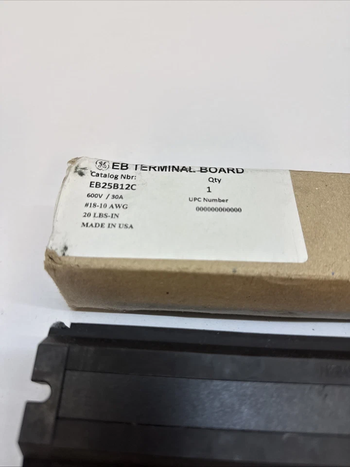 General Electric EB25B12C Terminal Block, 600V, 30A, 18-10AWG w/Cover - Image 4 of 4