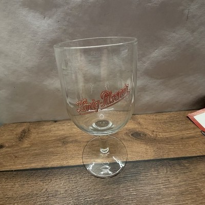 Original König Pilsener Beer Glass in Classic Goblet Shape  