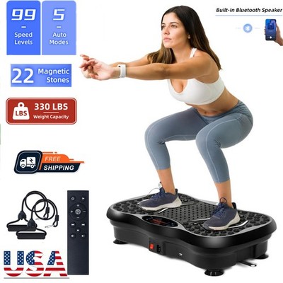 12mm Vibration Plate Exercise Machine Whole Body Fat Burning Home Fitness Shaper