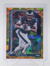 A.J. BROWN 2025 TOPPS CHROME SAPPHIRE GOLD REFRACTOR /50 #243 EAGLES Q6383