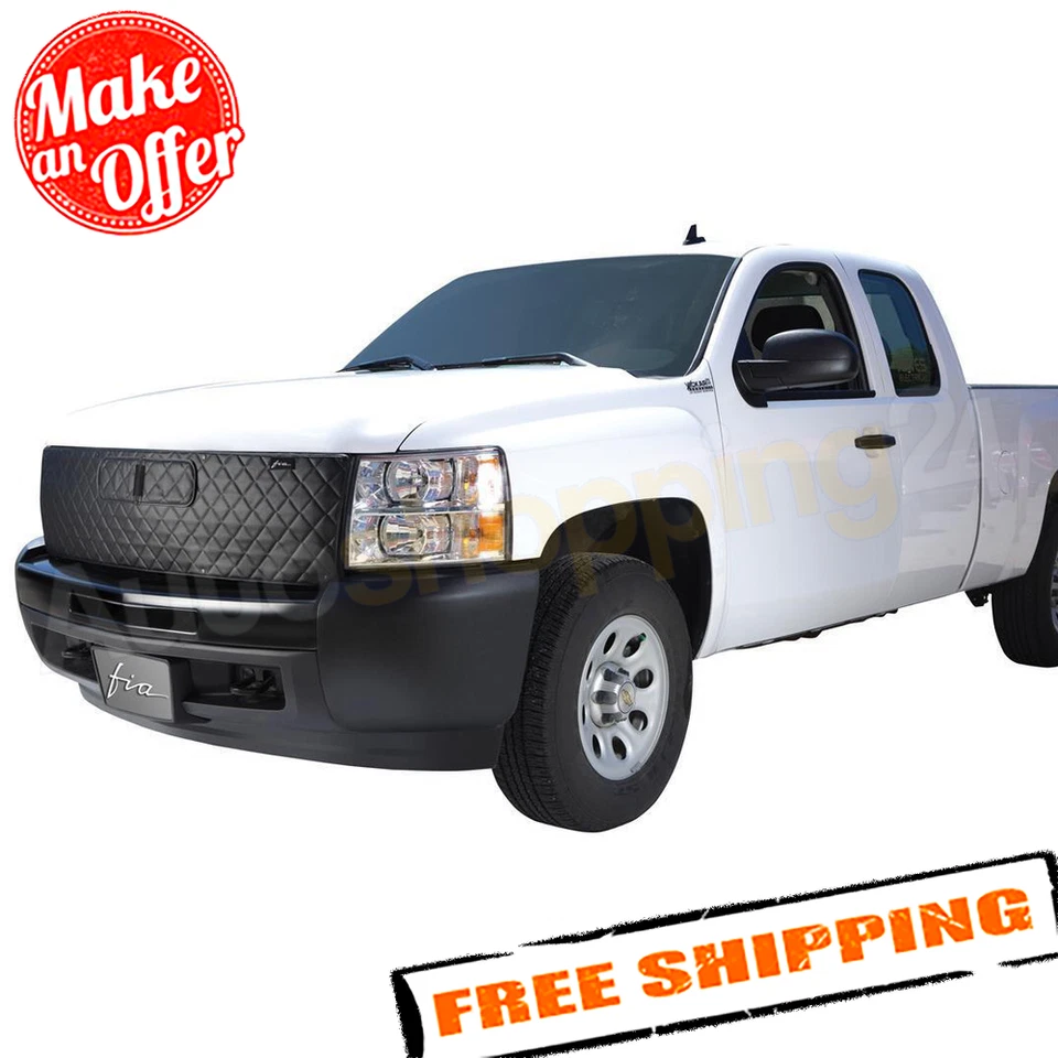 FIA WF921-10 Black Winter Front/Bug Screen Set for 2007 GMC Sierra 1500 Classic Foto 2 de 3
