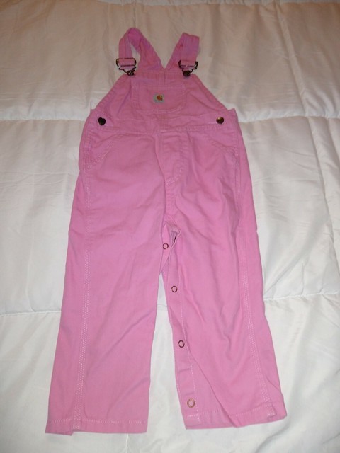 Carhartt Pink Bib Overalls Size 24 Months Girls | eBay