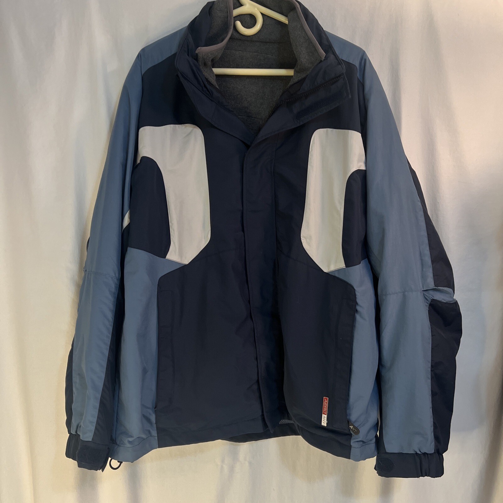 Aeropostale AXT Men’s Large Blue Nylon Mesh Ski Jacket Full Zip