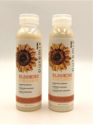 Rusk Puremix Blooming Sunflower Volumizing Shampoo & Conditioner | 12 oz |