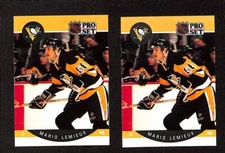 1990-91 Pro Set #236 Mario Lemieux 2ct Penguins Hockey Card Lot 2301G