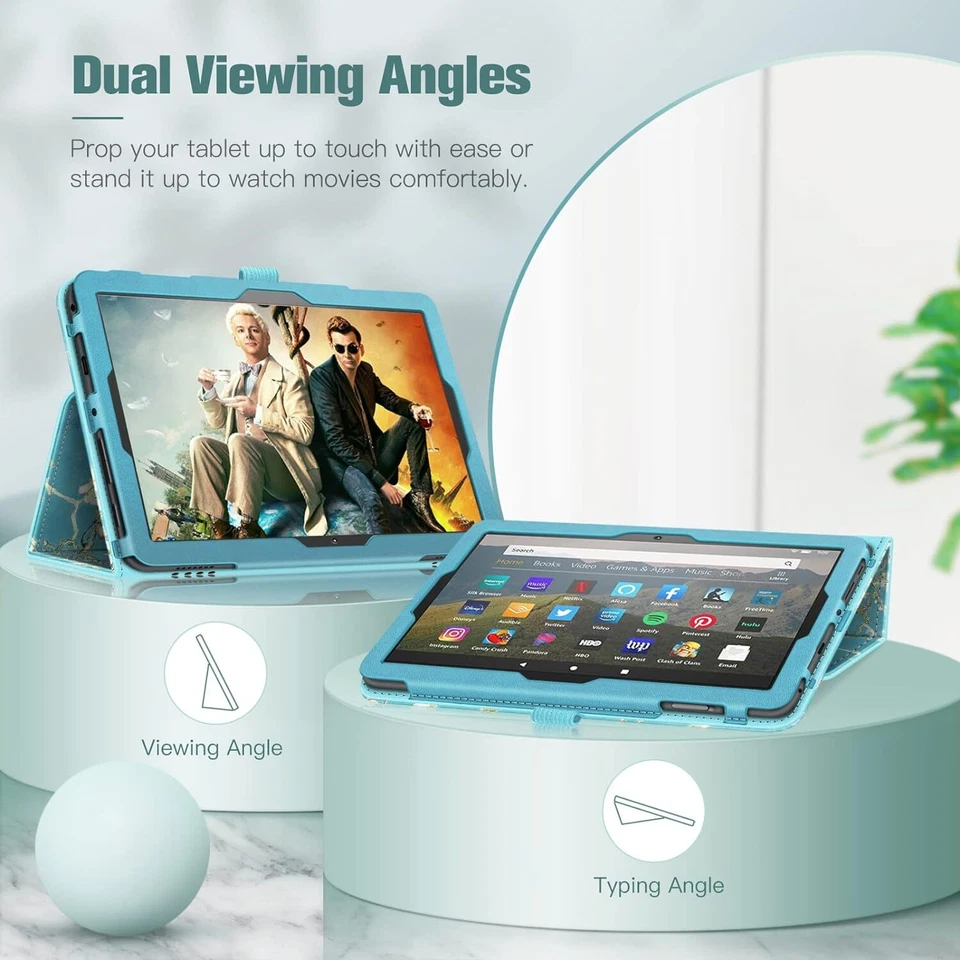 Funda Folio para Tablet Amazon Fire HD 8 y Fire HD 8 Plus 2024/2022 Soporte Cubierta Foto 3 de 4