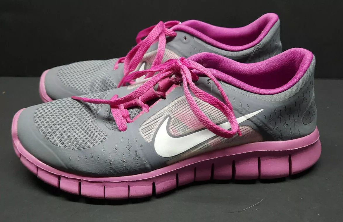 distorsionar atributo Justicia Nike Free Run 3 Size Girl&#039;s 6.5 Y Gray/Pink 512098-005 Running Shoes |  eBay