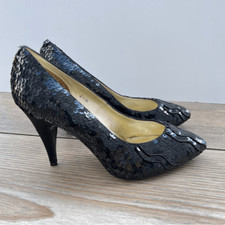 Vintage Pumps Notorious Sequin Heels Black 5.5