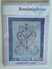 Papierstickvorlage Herz und V&ouml;gel Vintagestil Rosalie Quinlan Designs