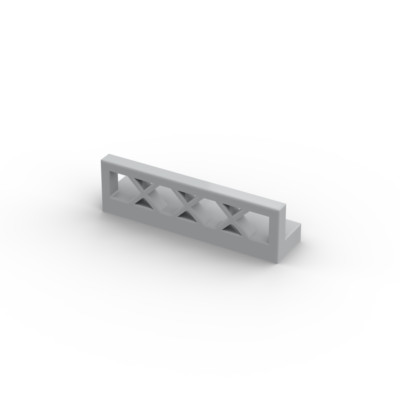 Lego 4x Zaun Absperrung 1x4x1 fence 3633 hellgrau light bluish gray