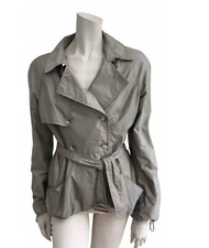 Ermanno Scervino Waterproof Short Trench Coat Jacket Size I 44 Uk 12 Us 8 L