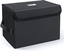 Vinyl Record Storage Box for 7" LP Records - Crate Holds up to 60 Records BLACK