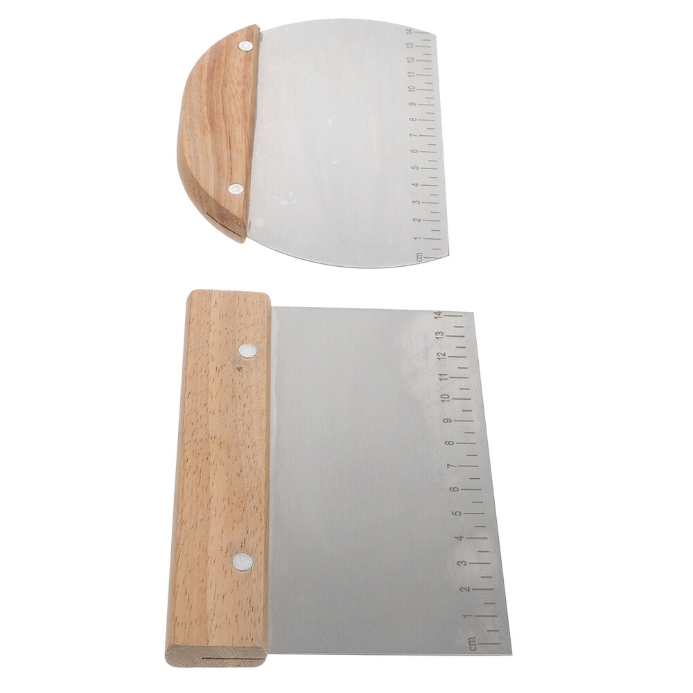 Lot De 2 Spatules Pâtisserie - Une En Inox Avec Manche Bois, Une En Silicone, Pour Pâte, Gâteau, Pizza, Crêpes - 4