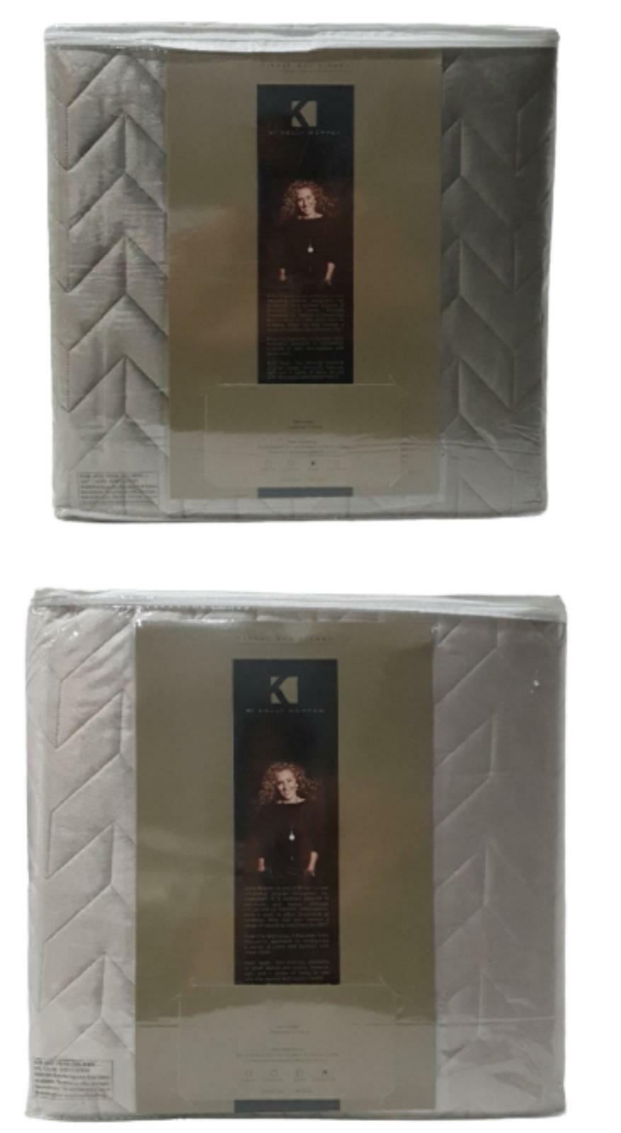 KELLY HOPPEN BEDSPREAD AND PILLOW SHAMS SET Choose your Size & Colour