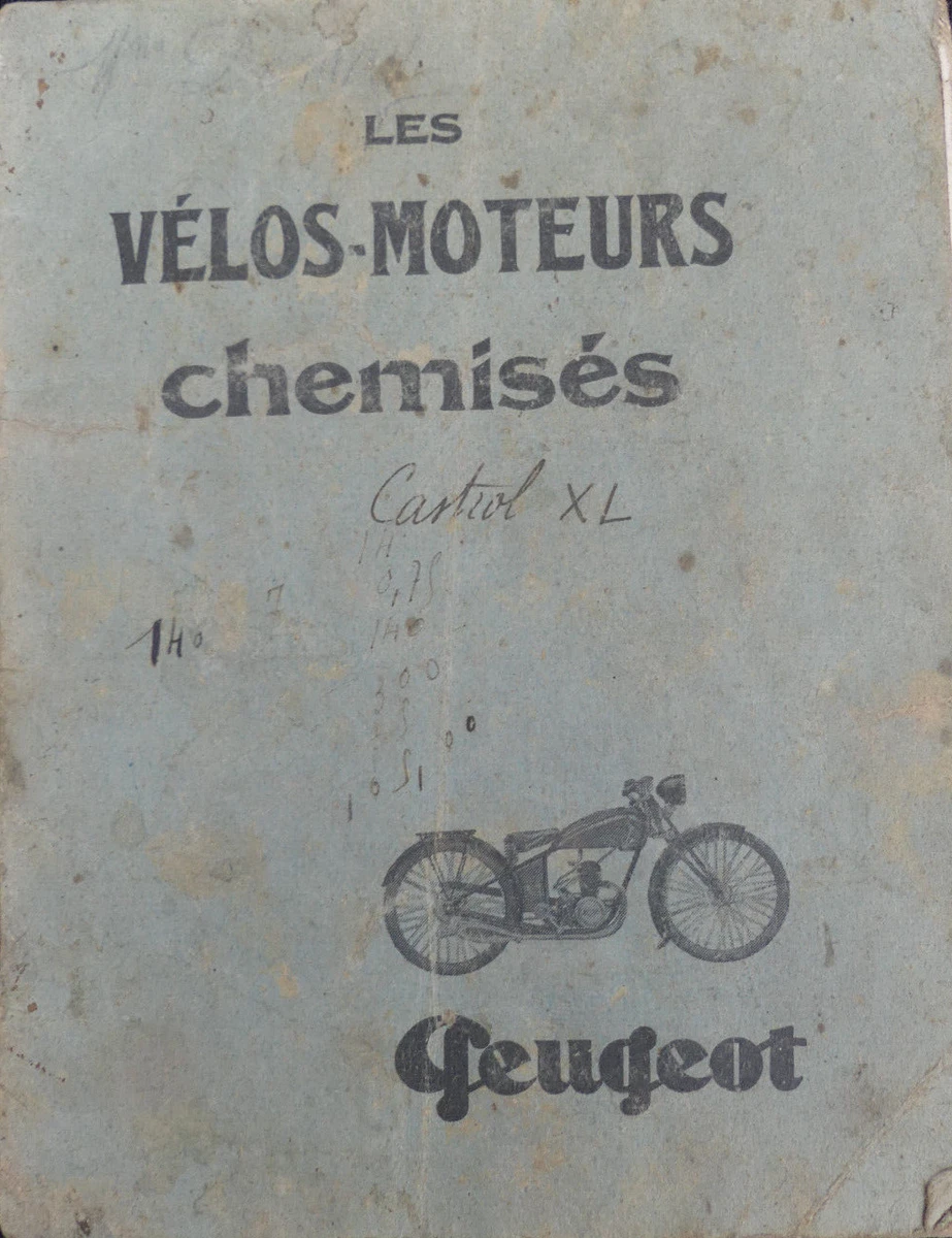 Ancien livret le v lo moteur chemis bloc moteur PEUGEOT eBay