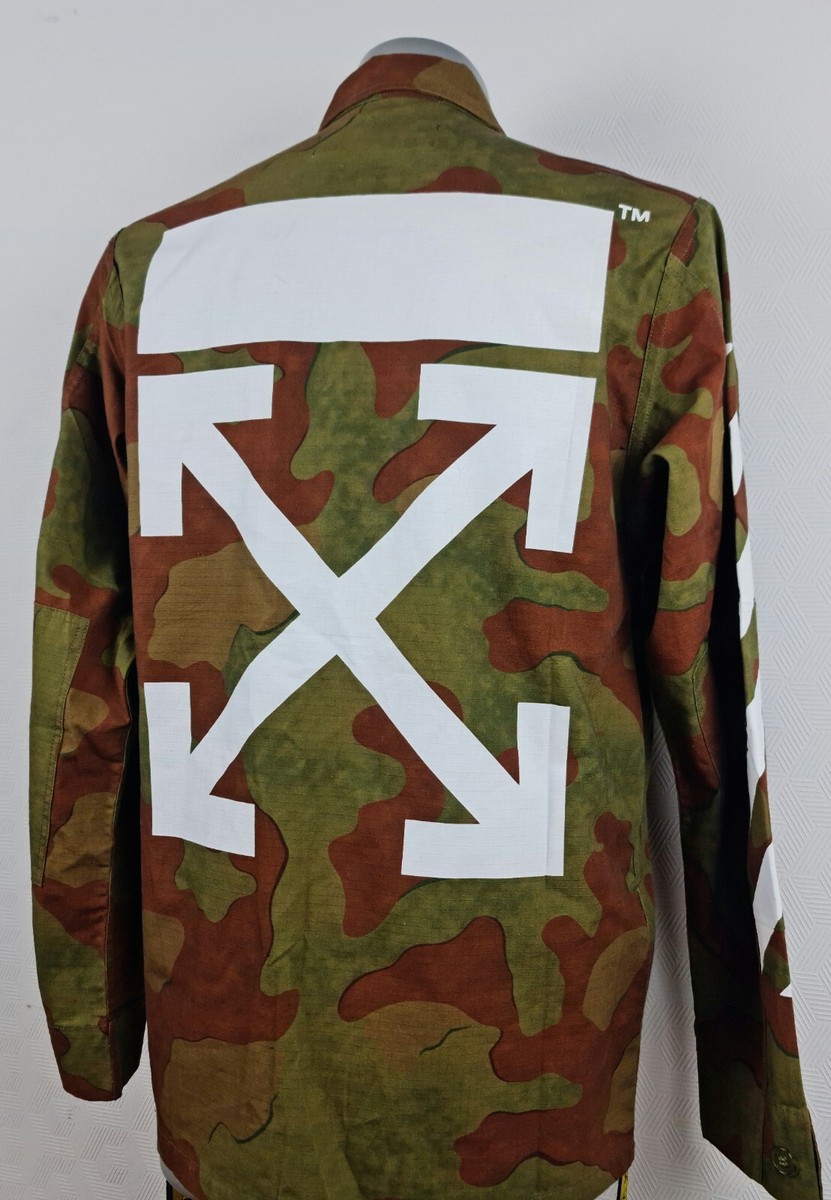 【新品】18aw off white  ミリタリージャケット M65 Off White M65 Camo-Print Zip Jacket, White | eBay