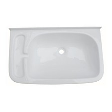 Waschbecken Kunststoff Wei&szlig; 46,5x29x11cm Einbauwaschbecken f&uuml;r Wohnmobil Caravan
