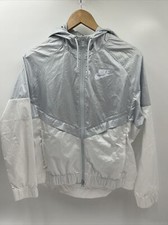 Nike Womens Windrunner Track Jacket Pure Platinum/White 804947-011 Size MEDIUM