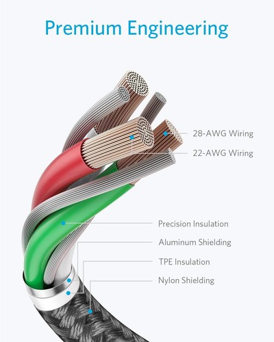 Anker Powerline-II Lightning Cable 3.3ft MFi Certified Charging for iPhone - Picture 4 of 6