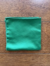 Mens Solid Green 100 Polyester Pocket Square