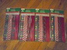New  4 X 12 pcs Christmas House Pencils