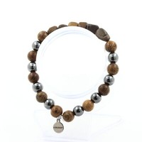 Mineralien Und Edelsteine. Boulder Opal Armband Aus Australien + HäMatit Perlen