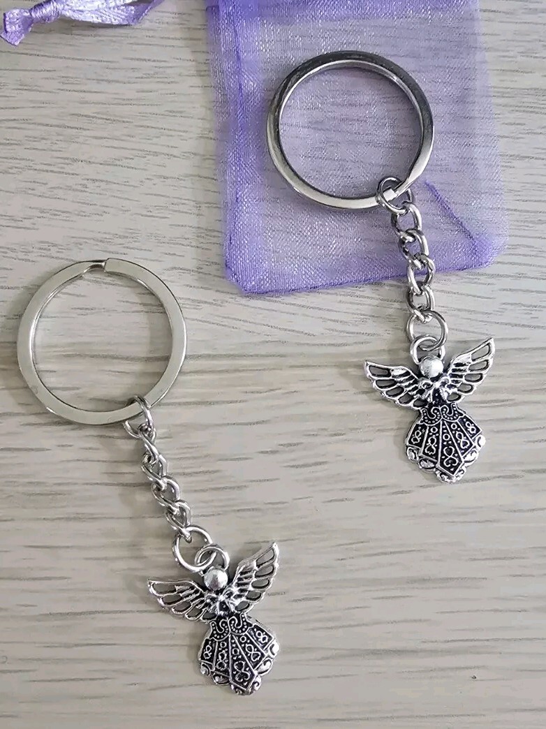 Personalised Beautiful Angel / Guardian Angel Keyring / Keychain In Presentation Box - Engraved With Your Custom Text - Foto 13