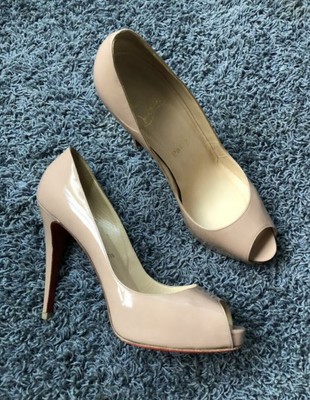 louboutin high heels beige