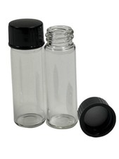 720 Pcs, 15mmX45mm 1 Dram, 4ml CLEAR Glass Vials with Phenolic Foam Liner Cap