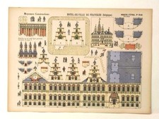 Imagerie D  Epinal No846 Hotel de Ville Franeker,Moyennes Constructions papemodel