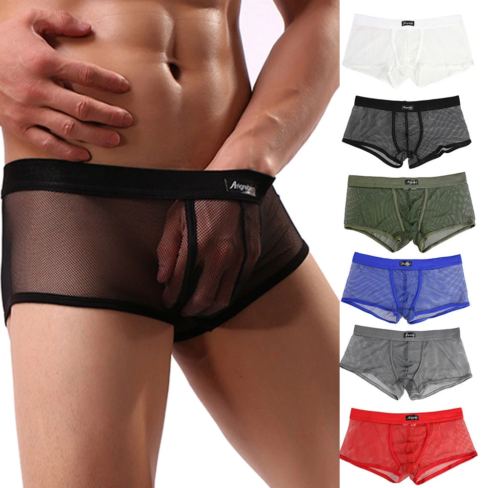 SLIP S M L XL TRANSPARENT SEXY HOMME BRIEF MAN UNDERWEAR UOMO