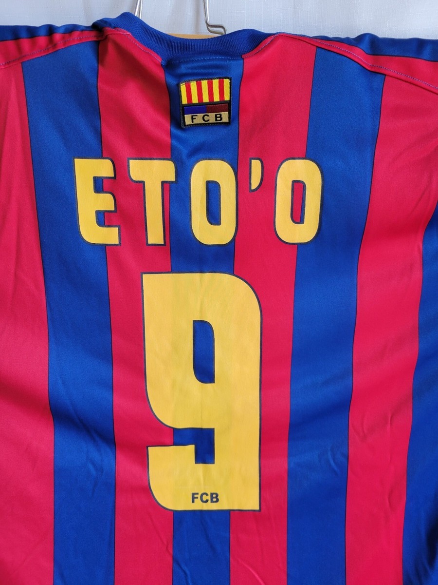 FC BARCELONA *ETO'O* #9 2005-06 SHIRT KIT JERSEY NEW XXL RARE | eBay