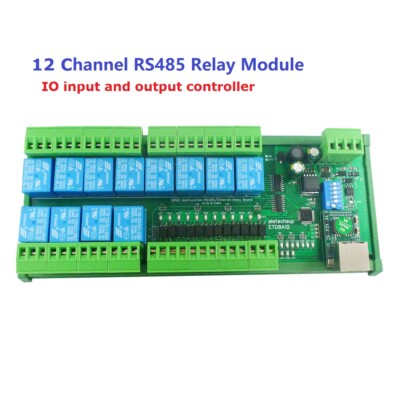 1/2PCS 2 IN1 12 DIO Ethernet/RS485 Relay Switch Module Modbus RTU TCP/IP Network