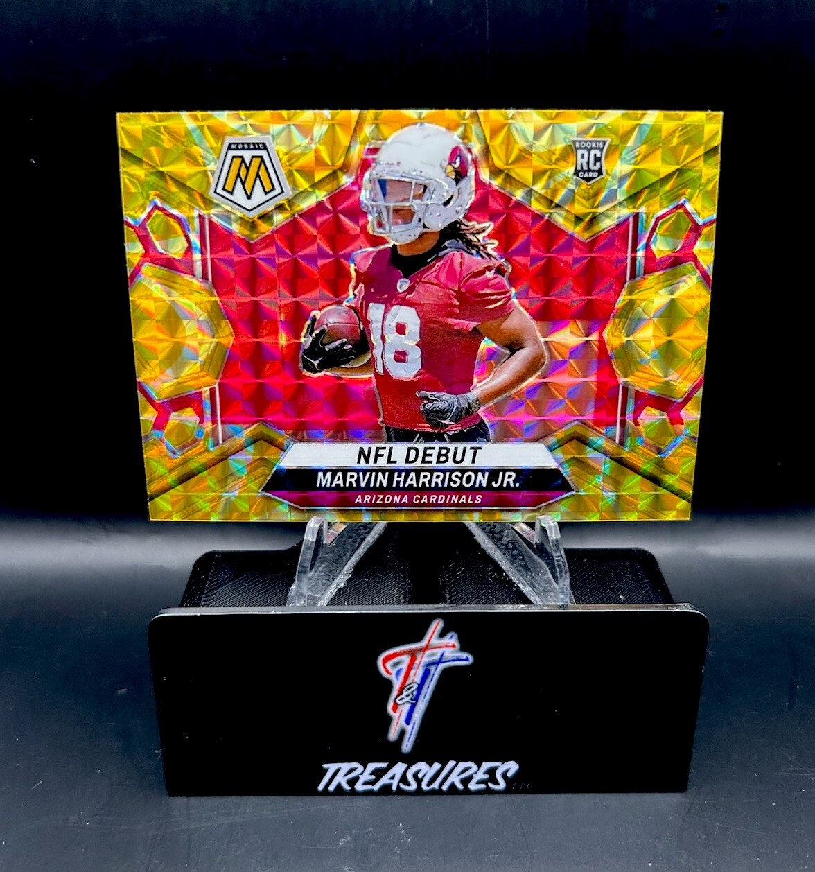 Marvin Harrison Jr. RC 2024 Panini Mosaic Yellow Reactive Prizm #283