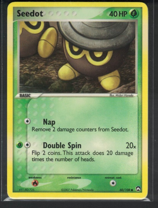 Pokemon EX Power Keepers Seedot 60/108 Common NM