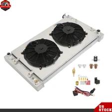 For Chevy Truck GMC C/K C1500 C2500 C3500 1988-99 3Row Radiator+Shroud Fan Kit