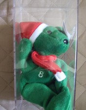 Cal Ripken Jr Christmas Collector Bean Bear 8 Bamm Beanos Tags,DISPLAY CASE