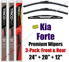 Wipers 3-Pack Premium Front Special Rear - fit 2011-2013 Kia Forte 19240/200/12A
