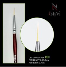 3PCS Nail Art Liner Brushes -NeVi USA Super Fine Striper Brush for Long Line 3