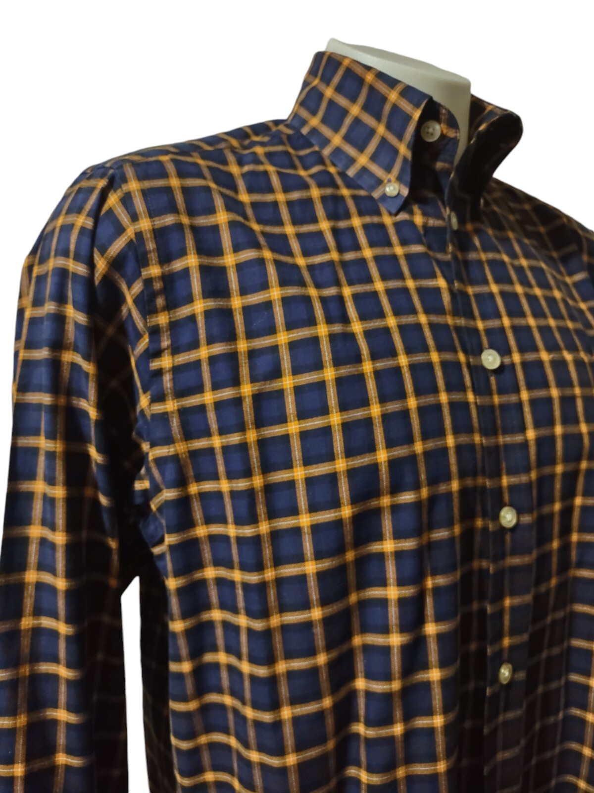 ORVIS Dress Shirt Men's Medium Country Plaid Long… - image 2