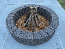 80cm stone firepit concrete brick smokeless fire place wood burner garden heater