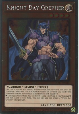 Yugioh Rittertag Grepher NKRT-DE015 Platin Rare Auflage NM