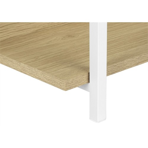 Accent Table Console Entryway Narrow Sofa Bedroom Metal Natural/White - Picture 6 of 10