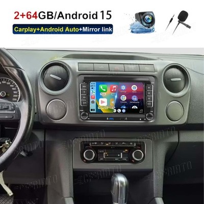Für VW Amarok 2010-2021 Apple Carplay GPS Navi BT WIFI Android 15 Autoradio KAM