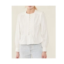 Isabel Marant Haut Okina White Cotton Pleated Top Size 38